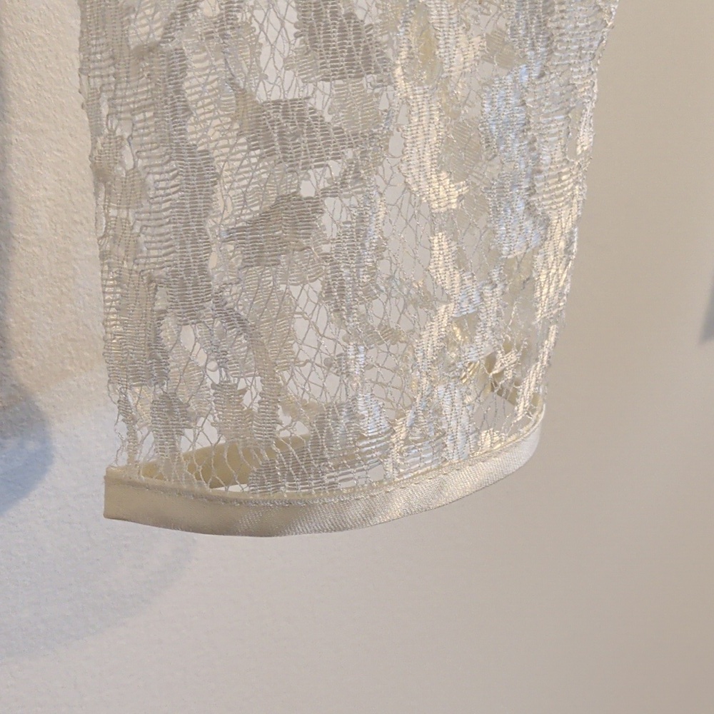 VINTAGE NU MODE cream lace dress - size small - Picture 12 of 16